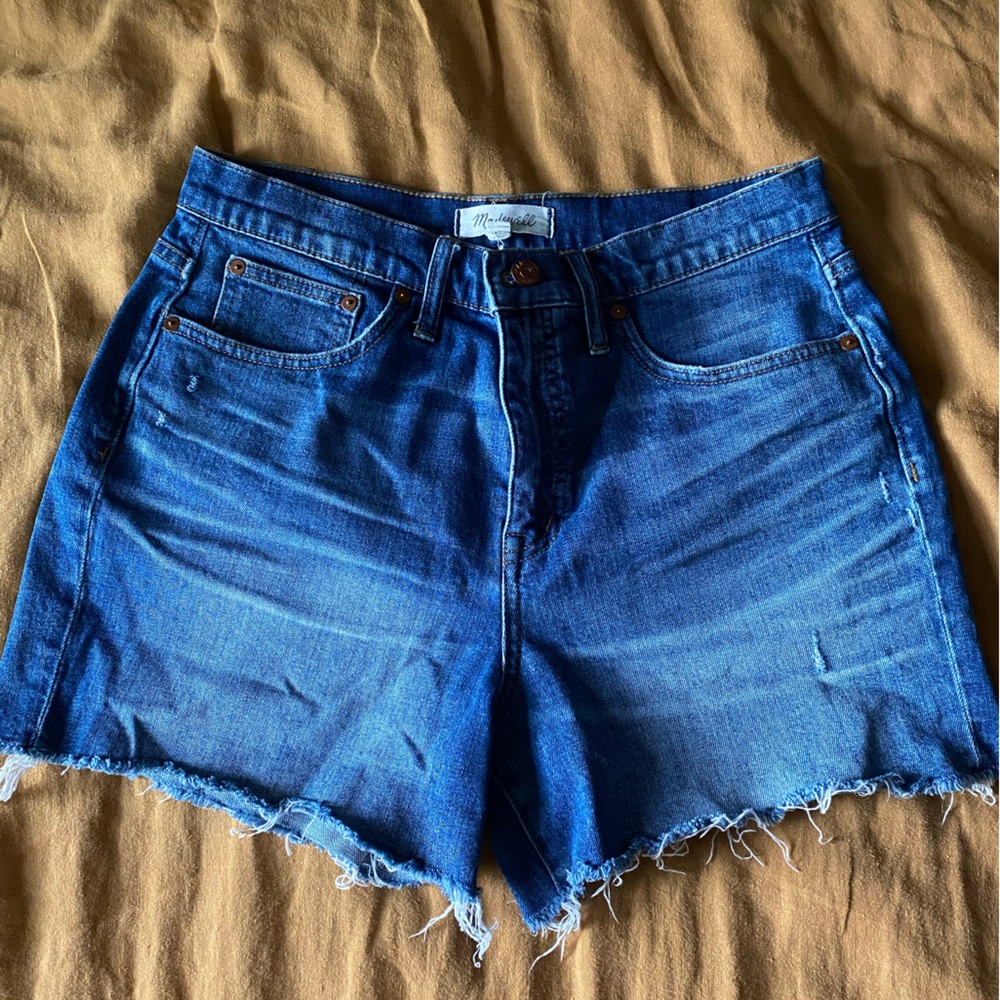 Madewell denim shorts with fringe